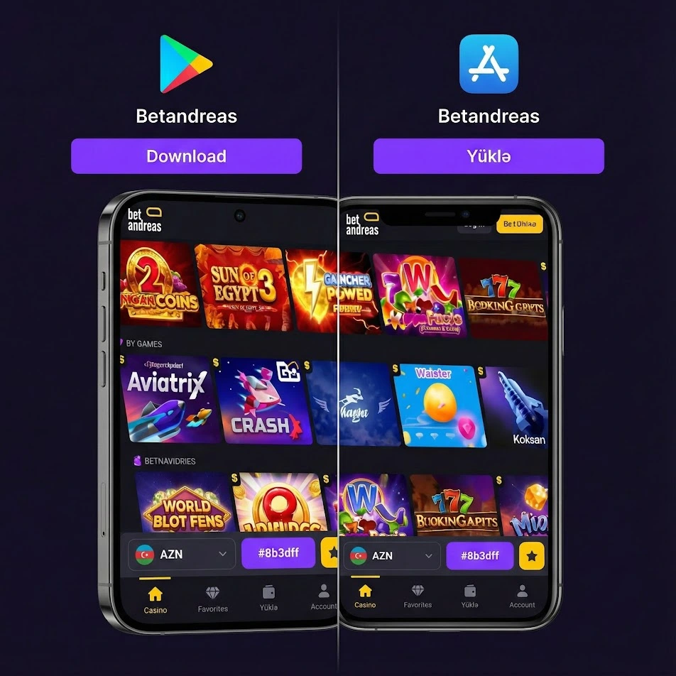 Betandreas App - Android və iOS üçün mobil tətbiq